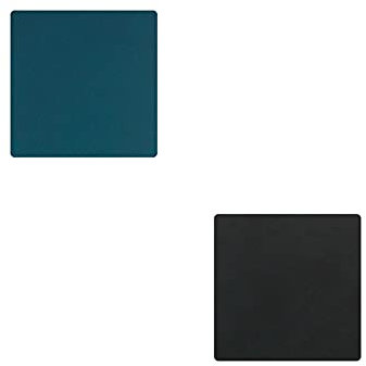 LindDNA Glasuntersetzer Square Recyceltes Leder Nupo Doppelseitig Dunkelblau-Schwarz, Maße: 10cm x 10cm, 982178