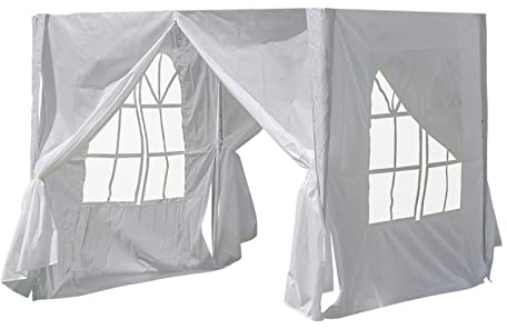 LEMROE Paneles laterales para cenador, 2 x 2 m, color blanco