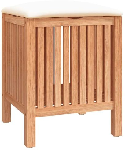 vidaXL Tabouret de Salle de Bain 40,5x40x52 cm Bois Massif de Noyer
