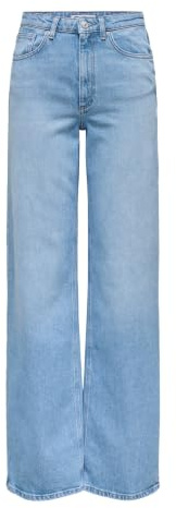 Onljuicy Hw Wide Leg Rea141 DNM Noos, Ljusblå denim, 28W x 32L