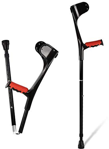 HIARAN Gehstock, Unterarmgehstützen, 1 Paar, ergonomischer Griff mit bequemem Halt – Robustes Aluminium mit hoher Dichte, strapazierfähig für normal große und große Erwachsene, 1 Einheit Lucky Star