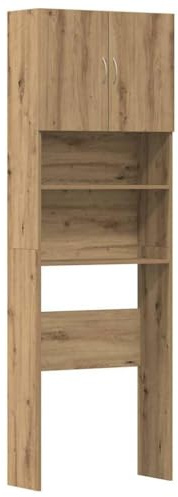 vidaXL Tvättmaskinsskåp hantverksmässig ek 64x24x190cm konstruerat trä, tvättmaskinsskåp, tvättmaskinskåp, tvättskåp, tvättmaskinskåp, tvättskåp