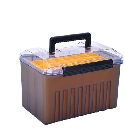 Boîte à appâts | pour pêche avec poignée | Boîte de matériel de pêche avec couvercle transparent, séparateur d'appâts résistant à l'usure - Boîte à appâts d'équipement