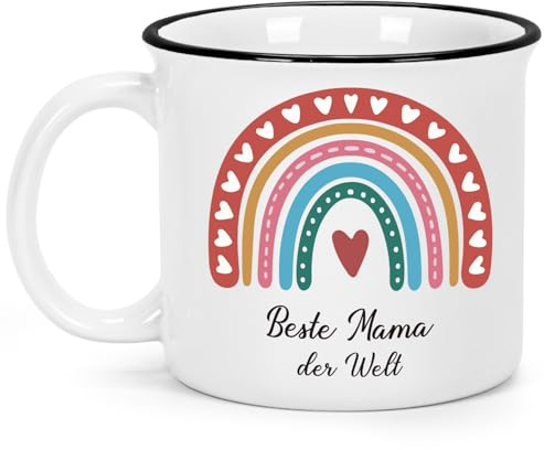Joymaking Tasse - Beste MAMA der Welt, Unterschiedlicher beidseitiger Druck - Geschenkidee für MAMA zum Geburtstag, Muttertag, Weihnachten - Kaffeetasse, 450ml Weiß
