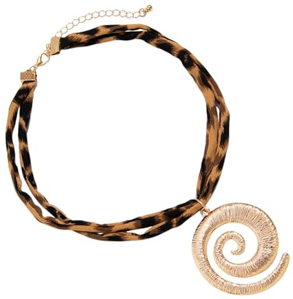 Hänge halsband för kvinnor – snäcka sjöstjärna nyckelbenskedja – trendiga smycken leopardtryck halsband för kvinnor årsdagar alla hjärtans mors dag jul resor, Refer to description, Bomull +