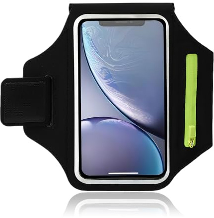 tiyiyok Brazalete Movil Running, Brazalete Deportivo, Banda de Teléfono Deportivo, Banda Universal para Correr, Funciona con la Mayoría de los Teléfonos Móviles, Negro