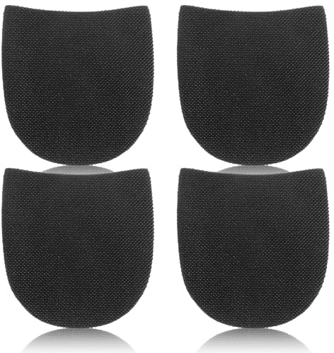 Bremorou Lot de 2 paires de talons de bottes en caoutchouc antidérapants et coupables - Kit de réparation pour chaussures homme et femme - Noir