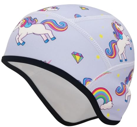 Richaa Winter Fahrrad mütze Kinder, Winddichte Ohrenwärme Fahrradhelm unter Helm, Fleece Skihelm Sportmütze Helmmütze für Radfahren Skifahren Laufen Outdoor