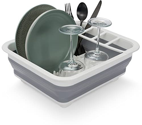 Bramble - Premium Faltbarer Geschirrabtropfer, Abtropfgestell - Platzsparend für Wohnmobil, Reisen & Camping