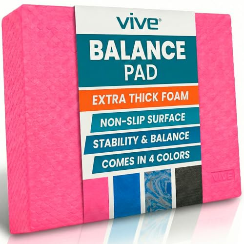 Vive Balance Pad - Foam Board Yoga Mat Block for Physical Therapy, Stability, Workout, Knee and Ankle Exercise - Equipment for Strength Training, Rehab - Large Floor Pad for Adults, Kids