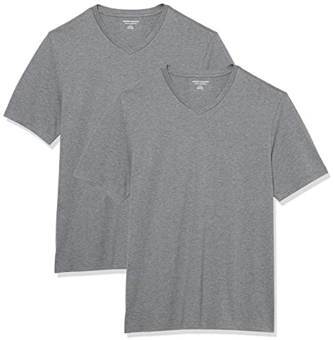 Amazon Essentials Men's Short-Sleeve V-Neck T-Shirt, Pack of 2