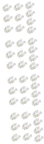 Ciieeo Zahnspange 40 Stk LED-Lampenfassung Lichtversorgung geführte Rohrschellen Rohrhalter u- halter u Lichtrohrschellen Rostfreier Stahl Halterung Rohrgestell Zubehör t5 Edelstahl Weiß