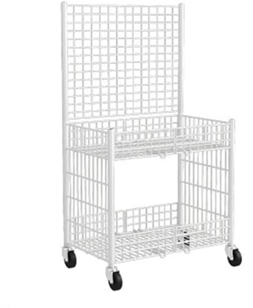Wandgitter Schwarz Wanddekor, Klappbarer Marktstand, Etagenwagen mit Rädern für Kunsthandwerksmessen, Einzelhandelsdisplays, Flohmärkte (65 * 55 * 130cm)