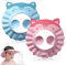 2 pc Gorro de Ducha de Bebé Para, Gorro ducha niños, Visera baño niños, Suave Ajustable con Protección para los oídos Gorro de ducha, Evita que los ojos se llenen de Agua y Champú Protege para el