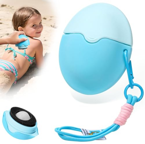 Applicateur Creme Solaire Enfant, Distributeur Creme Solaire Flacon Applicateur Rechargeable Rouleau de Crème Solaire, Format Voyage pour Enfants, Adultes (A)