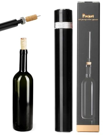 Abridor de vino de presión de aire 2 en 1 con bomba de vacío, sacacorchos de aire comprimido para botellas de vino, abridor de vino reutilizable para el hogar, restaurante y viajes