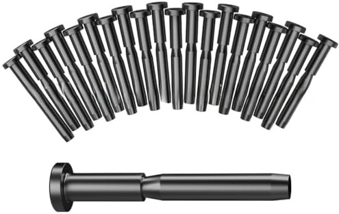 URPIZY Ricevitore invisibile in acciaio inox per corrimano in corda da 3/16 pollici, compatibile con pali in metallo e legno 4x4 e 2x2, con barra filettata, effetto scuro per ringhiere moderne per