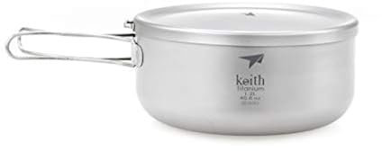Keith Titanium Lunch Box - Portapranzo per adulti in puro titanio di alta qualità, leggero e resistente per uomini e donne - Ideale per lavoro, scuola e attività all'aperto con borsa in rete 1.2L