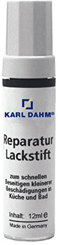 Karl Dahm Lackstift für Fliesen Pergamon 12ml I Stift für kleinere Beschädigungen an Keramik, Emaille & Acryl I Speziallack für Küche & Bad – 11279
