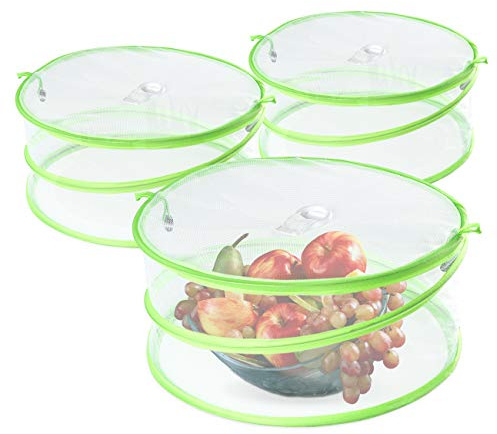 ilauke 3er Set Fliegenhaube Lebensmittel, 30x14cm Faltbare Abdeckhaube
