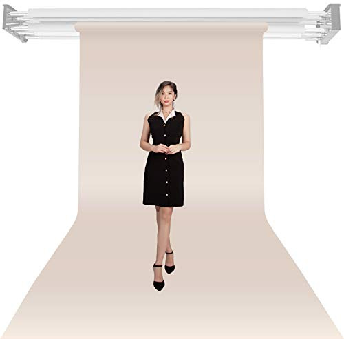 Seamless Background Paper Backdrop 1.35 x 10m, Ivory, Portrait Paper Roll Backdrops for Photography Video and Television Children Photography Exhibitions Window Displays Studio