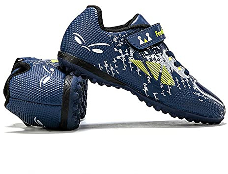 YisiNP Botas de fútbol para niños, unisex, ligeras, antideslizantes, para verano, para césped artificial, tallas 28-39