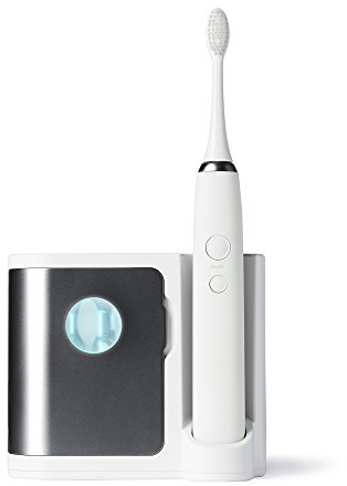 Vanity Planet Elements Ultrasonic Electric Toothbrush - Charcoal - Advanced Oral Care with UV Sanitizing Charger Base with 3 Replacement Heads - 99.9% Effective Keeping Your Teeth Clean (Charcoal)