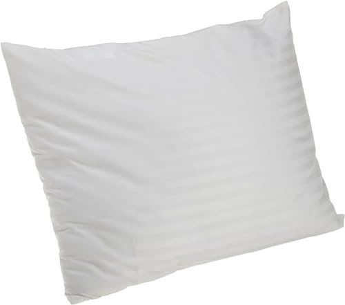 Continental Bedding Kissenbezug, 100 % Baumwolle, mit Reißverschluss, passend für Kinderkissen, 33 x 45 cm, weißer Damast