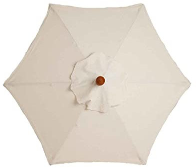 HOOJUEAN 2/2.7/3m 6/8 Arms Replacement Parasol Cover, Garden Umbrella Fabric Canopy Cover,Waterproof for Cover,for Patio Yard Beach Pool Market Table Pa(Size:2m/6 Ribs,Color:Beige)