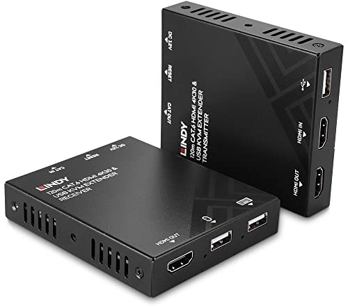 LINDY 120 m Cat.6 HDMI 4K30 & USB KVM Extender