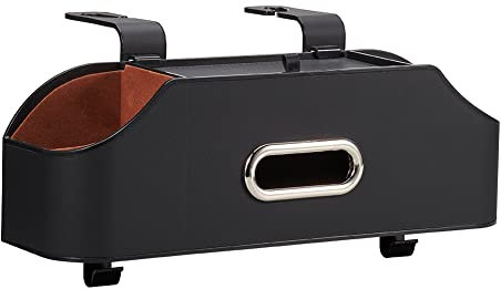 JSCARLIFE Car Headrest Backseat Organizer with Cup Drink Holder,Backseat Storage Box and Cell Phone Holders Car Headrest Rear Seat Multifunctional Storage Box for Kids, Travel, And Road Trips (Black)