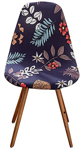 Meigeh Fundas para Sillas de Comedor Fundas Sillas Escandinavas Elásticas Cubre Sillas de Forma Curva 6 Piezas