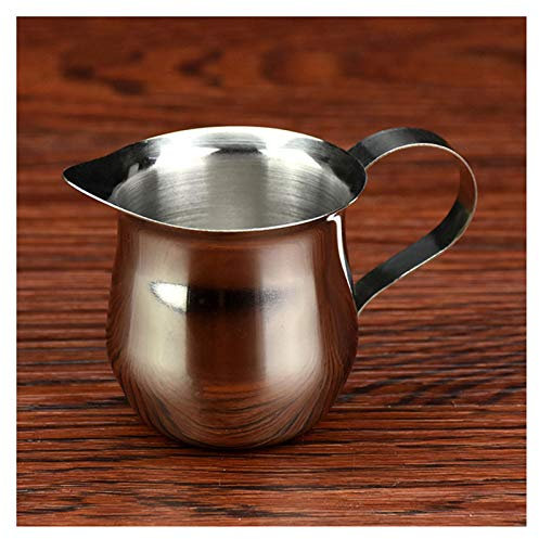 Sauciere Einfache Form Edelstahl Milchtank Creamer Pitcher Bar Utensilien Kaffee-Creamer-Tank mit Griff, geeignet for Cafés und Hotels geeignet Sauciere mit Salatdressing (Size : S)
