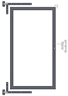 Gartenwelt Riegelsberger Universal Alu-Torrahmen Anthrazit | Bausatz ohne Füllung | Für Gartenzaun, Rhombuszaun & Sichtschutzzaun | Garten & Terrasse