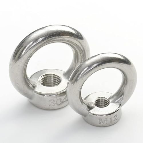10 Stück M3 M4 M5 Edelstahl-Ringmutter Marine Hebe-Ringmutter Ringmutter Schlaufenloch für Kabelseil-Hebe-M5