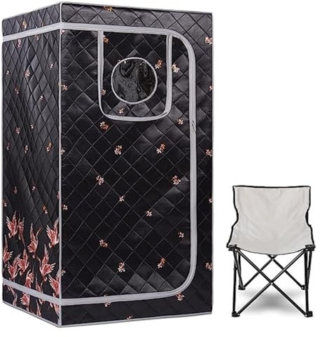 Couverture de sauna infrarouge Kit de Sauna infrarouge Portab, Spa à domici for une personne avec minuterie, télécommande de température, coussin chauffant for s pieds amélioré (Size : Black grey_1)