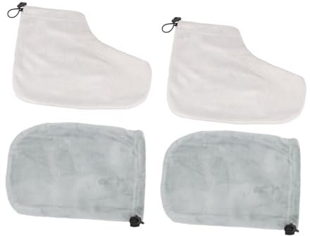 Ipetboom 2paare Wachsbad-handschuhe Und Fußüberzüge Set Für Paraffintherapie Heißwachsbäder Geeignet Für Heimgebrauch Spa Und Kosmetikstudio Zum Warmhalten Des Wachs Händen Und Füßen