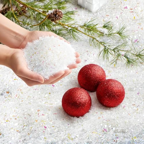 Sukh Fake Snow for Crafts - 7 Oz Artificial Snow for Holiday Decor
