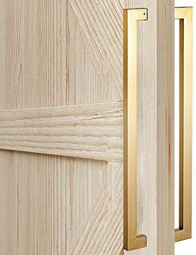 Sliding Door Handle Set 24''/32''/47''/59'' Brushed Nickel Stainless Steel Bar Handle for Wooden Glass Front Door Cabinet Gold 80cm / 32''