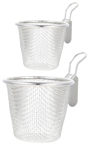 COLLBATH 2pièces Passoire Inox Filtre Cuisine Résistant Facile à Saisir Pour Cuisson à Eau Et Friture De Qualité Adapté Maison Et Restaurant