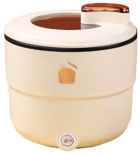 A01,Button Type,Cuociriso Piccolo da 1,8 l, Mini cuociriso per 2-3 Persone, pentola Interna Antiaderente con spatola e misurino, Adatta per Cucinare Riso, Porridge e zuppa