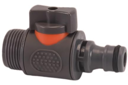 MOUMOUTEN Raccord de Tuyau d'arrosage, Robinet à Boisseau sphérique à téton mâle de 3/4, kit d'adaptateur connecteur Universel à Interrupteur indépendant ABS + TPR pour Connexion de connecteur