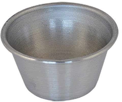 CG94 - 6 moules réutilisables pour timbal-cupcake-puddings en aluminium antiadhésif | Cuisson uniforme | Design classique | retrait facile | Diamètre 10 cm, hauteur 6,5 cm, aluminium