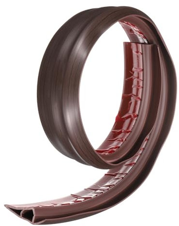 QUARKZMAN Bande de Transition de Sol 2,8 3,33ft Auto-Adhésive en Pvc Tapis à Carrelage Bordure de Transition à Coller pour Planchers Inégaux Hauteur 20mm, Noir Rouge