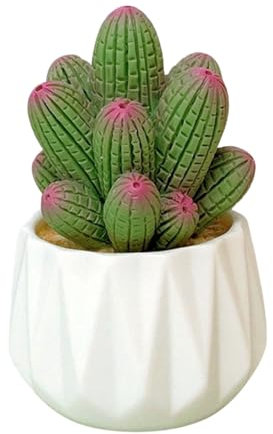 Figurine miniature de cactus et bonsaïs artificiels en résine pour décoration de maison ou de bureau