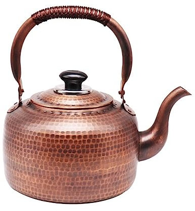 OZBMA Bouilloire sifflante en métal pour cuisinière, Style rétro, avec poignée pour Flamme Nue, pour cuisinière à gaz (Couleur : A, Taille : 3 L) (A 3L)