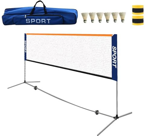 HACSYP Badmintonnetz, faltbares Nylonnetz, Tennisnetz, kleines Pickleballnetz for Spiele im Garten und den Innen- und Außenbereich, einfache Einrichtung