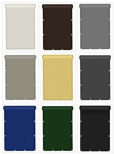 Tissu d'ombrage 260 x 280 cm Imperméable Protection, Protection UV Toile Imperméable avec Œillets pour Serre/Jardin/Pergola/Pet House, Blanc cassé