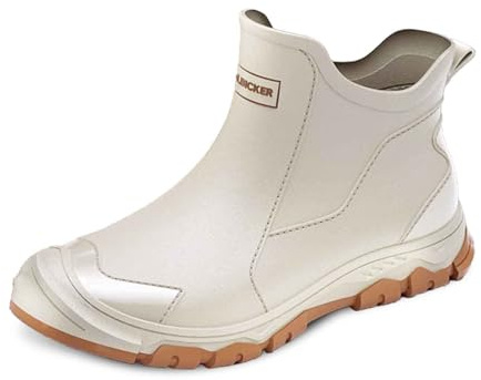 EQWIGKEIT Gummistiefel Damen wasserdichte Angelstiefel Eva Leichte Regenstiefel Unisex Erwachsene Outdoor Gartenschuhe rutschfest Kurze Arbeitsschuhe Gummischuhe