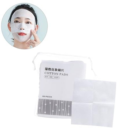 WRITWAA Stretchable Thin Makeup Cotton Pads for Facial Wet Compress, 60pcs, Soft Makeup Removal Pads for Women Cosmetic Use